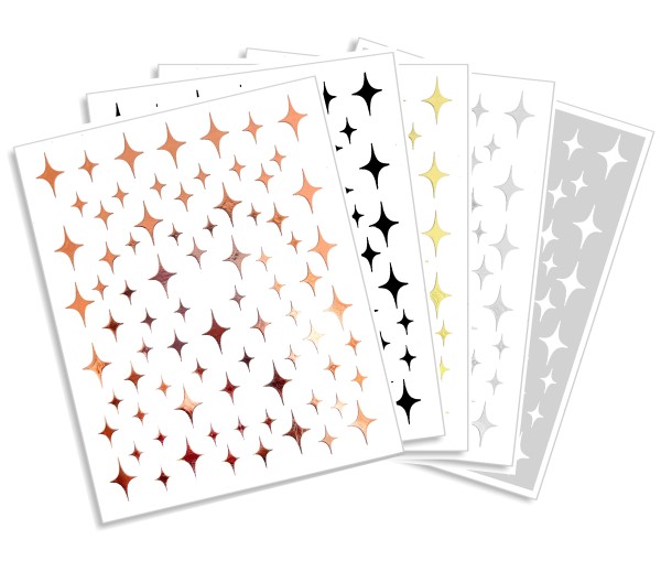 JUSTNAILS Stars Sticker Self-adhesive