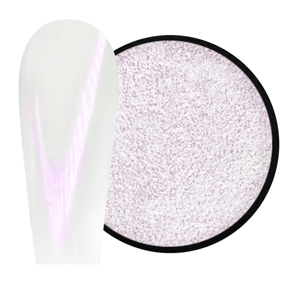 JUSTNAILS Mirror-Glow White Nagel Pigment - Lilac Shimmer