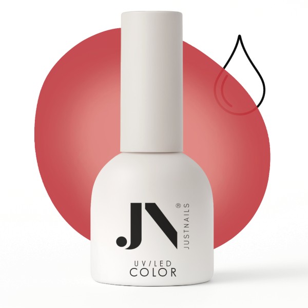 JUSTNAILS Gel GLAS Polish Color - Light Red - Shellac Soak-off