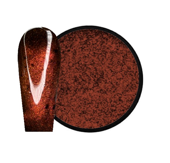 JUSTNAILS Mirror-Glow 3D Cat Eye Nagel Pigment - Brown Sugar
