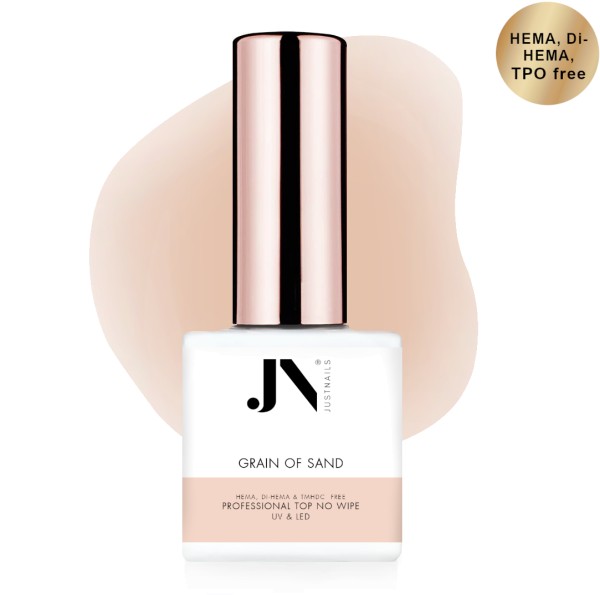 JUSTNAILS HEMA FREE - No Wipe Finish Gel - GRAIN OF SAND
