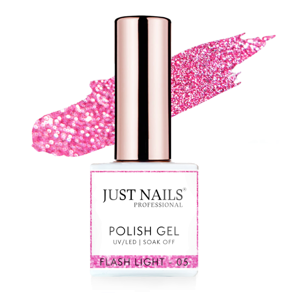JUSTNAILS Gel Polish Color - Flash Light 05 - Shellac Soak-off