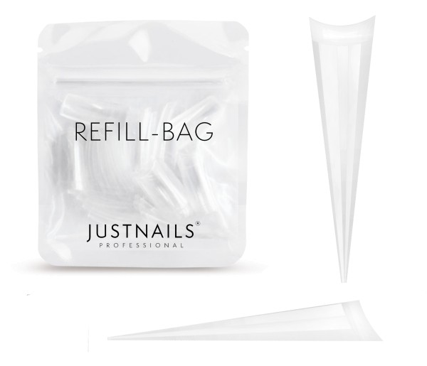 JUSTNAILS 500 Tips Stiletto Almond Form