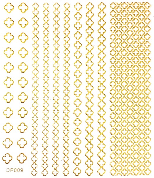 JUSTNAILS selbstklebende Sticker gold 009