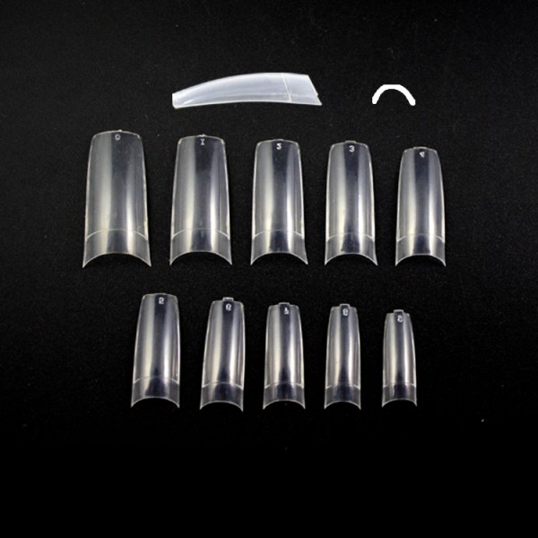 JUSTNAILS 500 Tips French short straight shape