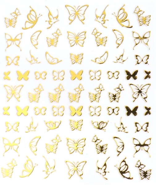 JUSTNAILS Butterfly Sticker self-adhesive - gold