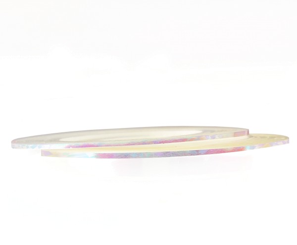 JUSTNAILS Stripe white transparent holo