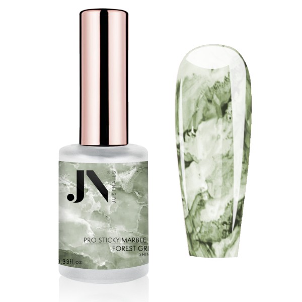 JUSTNAILS Nail Marble INK Color PRO STICKY - 2in1 Shimmer Forest Green