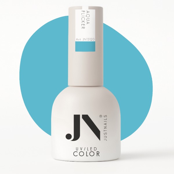 JUSTNAILS Gel Polish Color - Aqua Flicker - Shellac Soak-off
