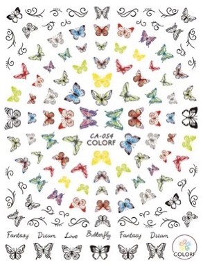 JUSTNAILS 3D Schmetterling Butterfly Sticker selbstklebend - 02