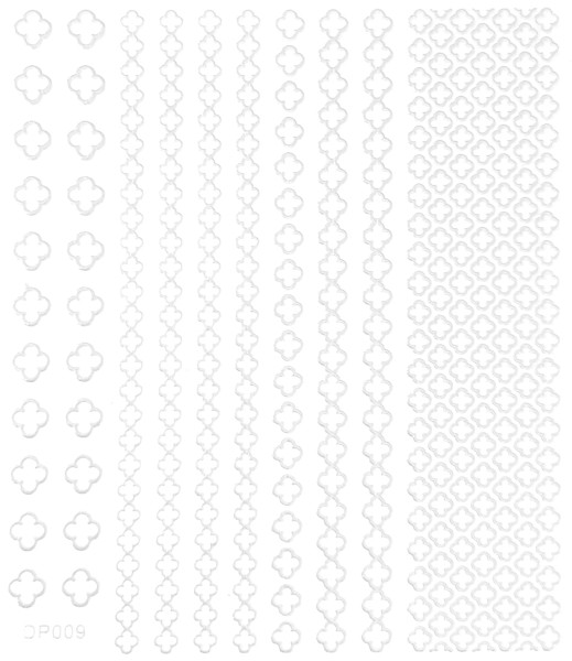 selbstklebende Sticker weiß 009