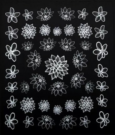 Blüten 3D Sticker white