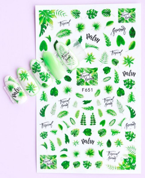Sticker selbstklebend Leaves Palm Blätter