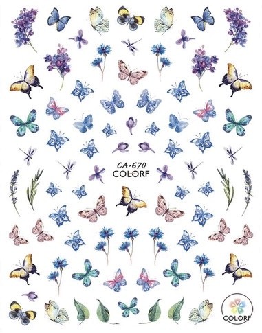 JUSTNAILS 3D Schmetterling Butterfly Sticker selbstklebend - 01