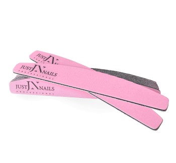 JUSTNAILS Premium File Pink Long Life Half Moon 100/180 JUSTNAILS Premium File Pink Long Life Half Moon 100/180