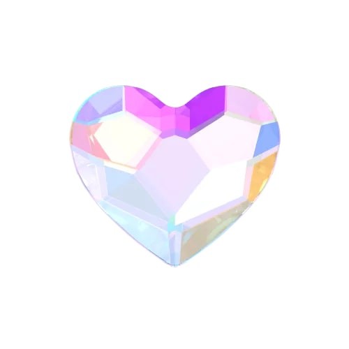 LUXINI ® SHAPE Crystal Glas Rhinstones High Quality - Mini Heart Crystal AB (3x4mm)