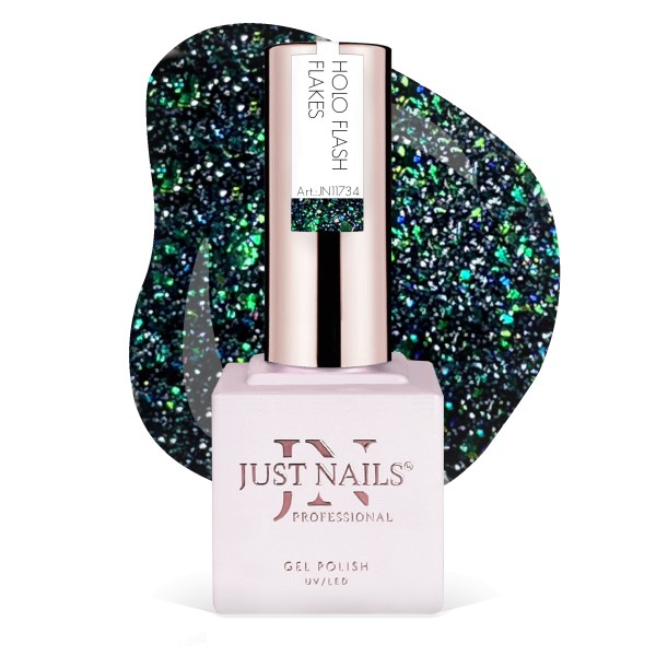 JUSTNAILS Gel Polish HOLO Flakes - Flash Light 32 - Shellac Soak-off