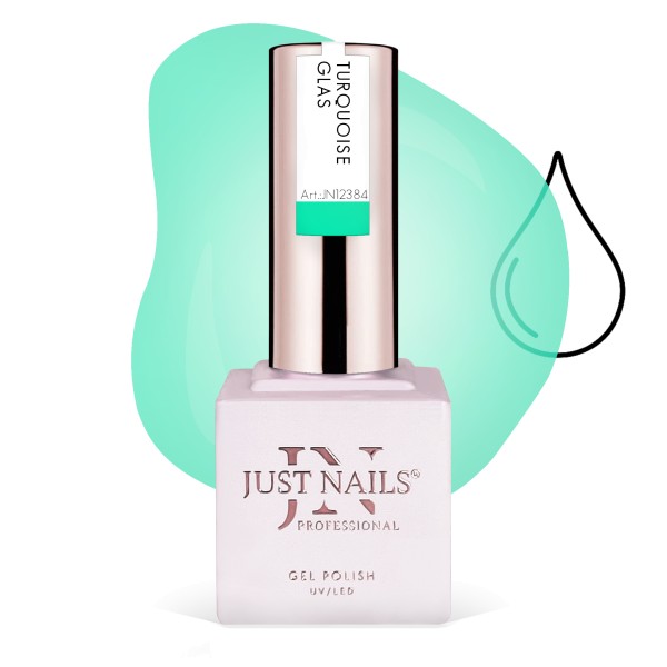 JUSTNAILS Gel GLAS Polish Color - Turquoise - Shellac Soak-off