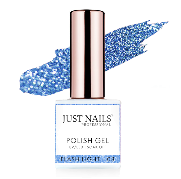JUSTNAILS Gel Polish Color - Flash Light 08 - Shellac Soak-off