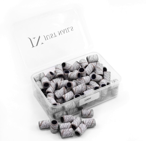 JUSTNAILS Premium Zebra Schleifkappen in Box 100 Stk.