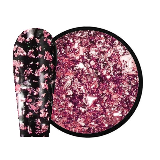 JUSTNAILS Crushed Flakes - Pink