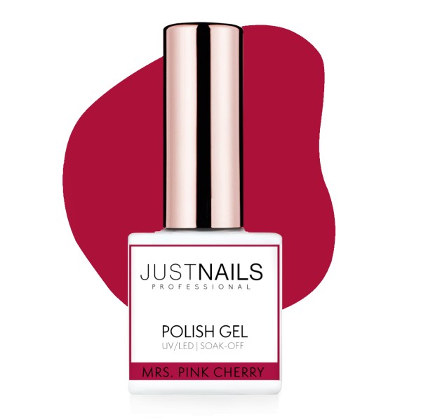 JUSTNAILS Polish Color Gel - MRS. RED CHERRY - Polish Shellac Soak-off