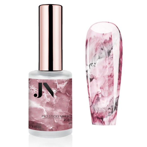 JUSTNAILS Nail Marble INK Color PRO STICKY - Ruby Red *Metallic