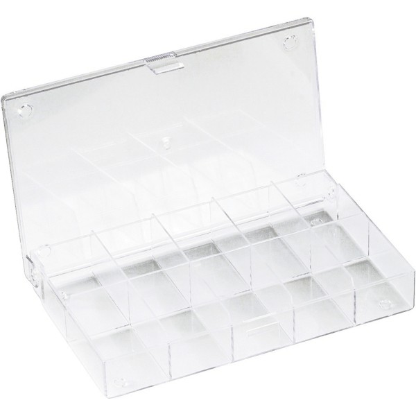JUSTNAILS Aufbewahrungsbox Tipbox mit 10 festen Fächern