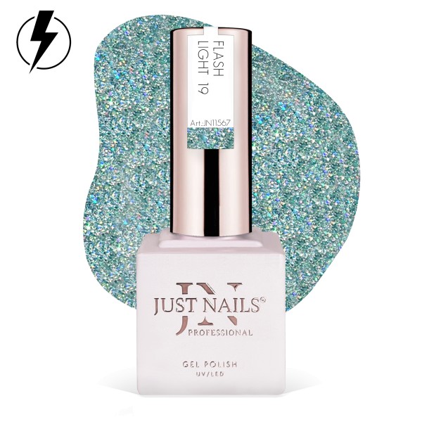 JUSTNAILS Gel Polish Color - Flash Light 19 - Shellac Soak-off