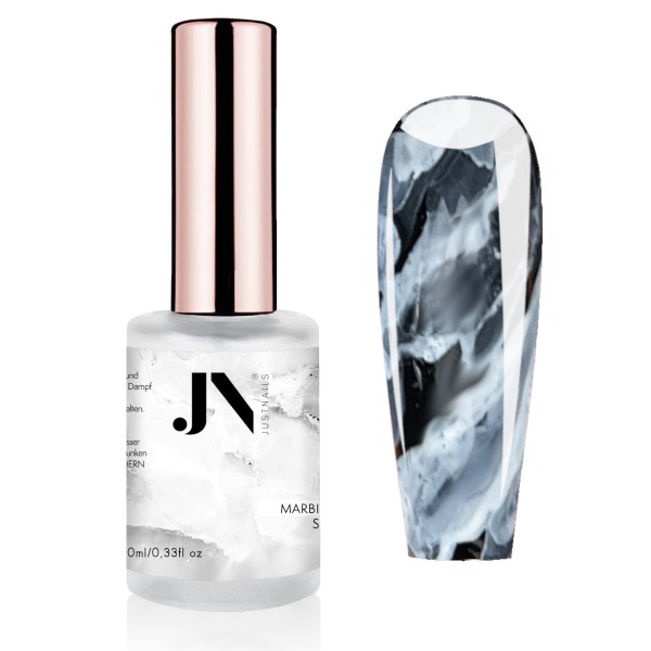 JUSTNAILS Nail Marble INK Color PRO STICKY - Snowy White