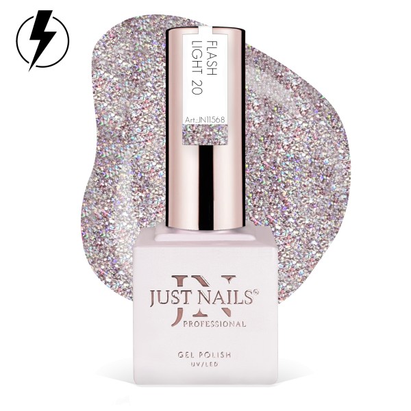 JUSTNAILS Gel Polish Color - Flash Light 20 - Shellac Soak-off