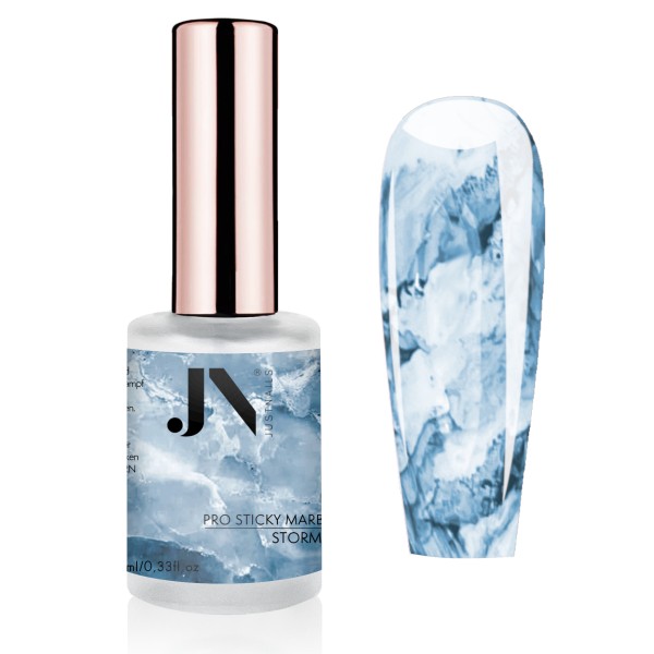 JUSTNAILS Nail Marble INK Color PRO STICKY - 2in1 Shimmer Stormy Blue